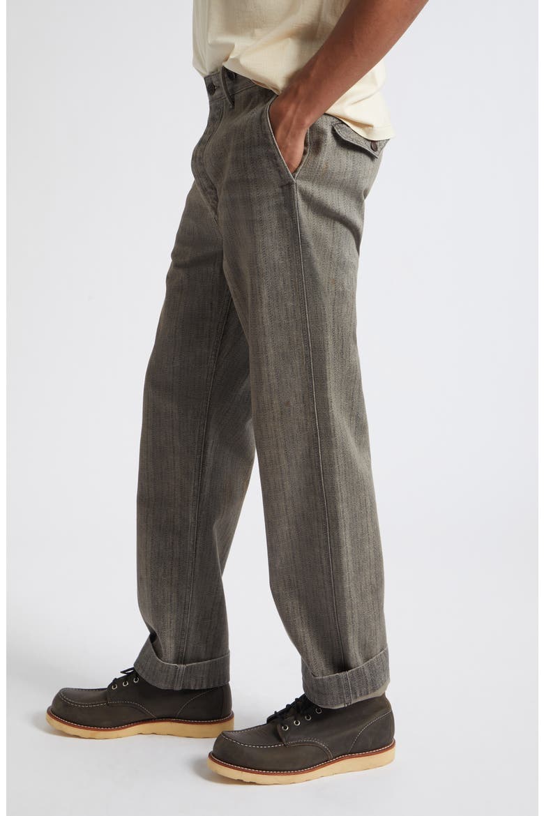 Stanton Stripe Cotton Twill Chinos, Alternate, color, GREY HERRINGBONE