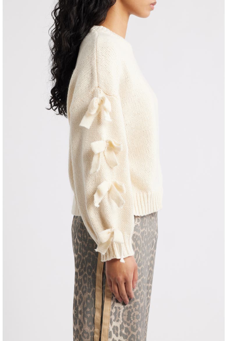 Lover Tie Sleeve Sweater, Alternate, color, IVORY