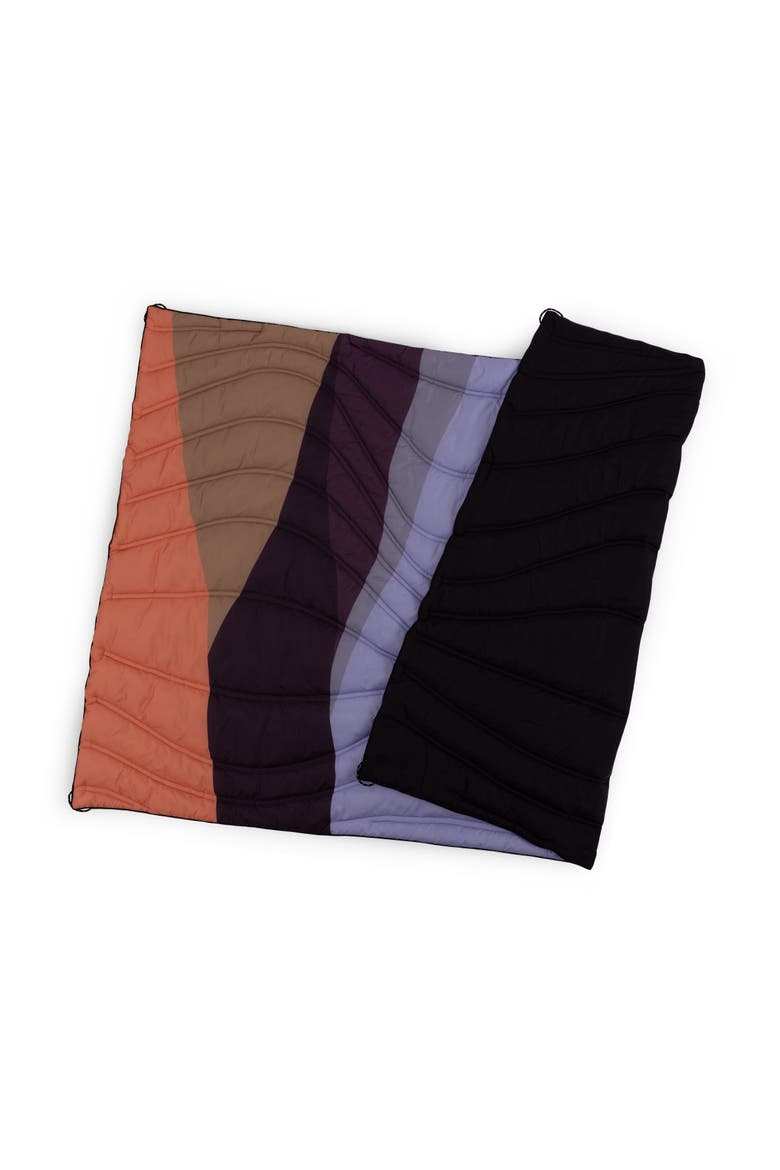 Aura Outdoor Puffer Blanket, Alternate, color, Sunset Desert