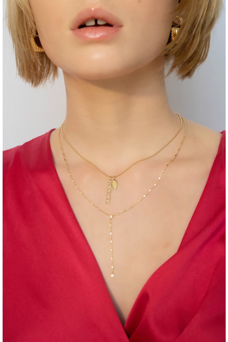 Monica Diamond Y-Necklace, Alternate, color, YELLOW VERMEIL