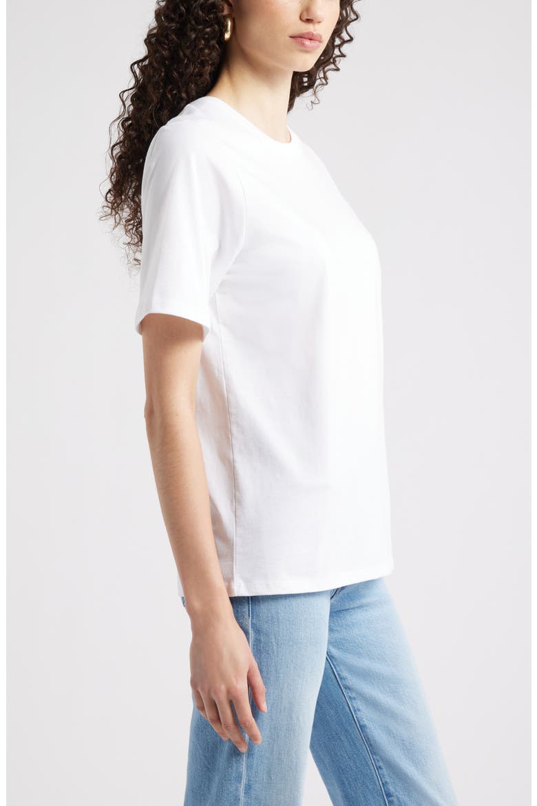 Relaxed Fit Pima Cotton Crewneck T-Shirt, Alternate, color, WHITE