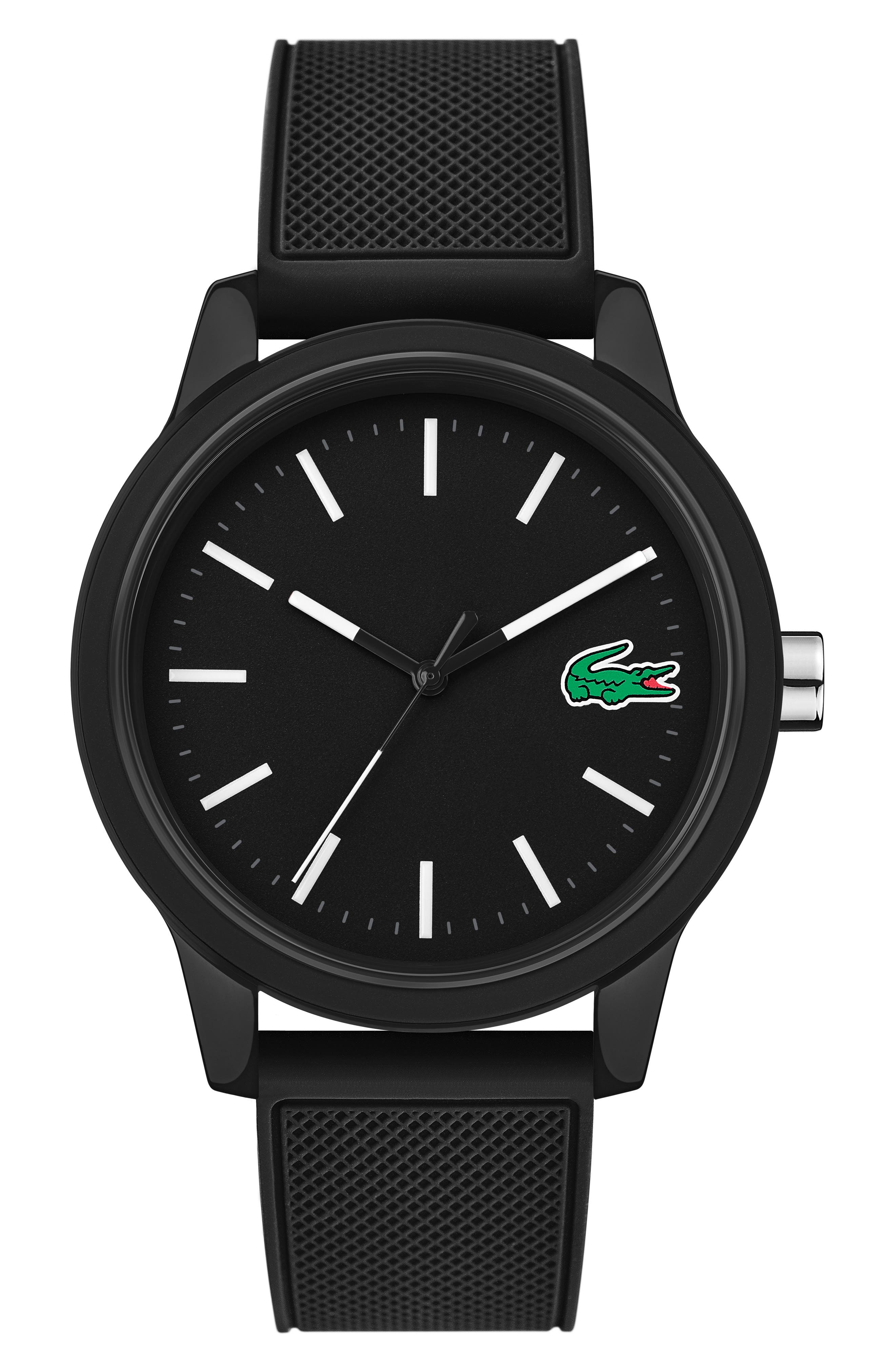 Lacoste 12.12 Rubber Strap Watch, 42mm