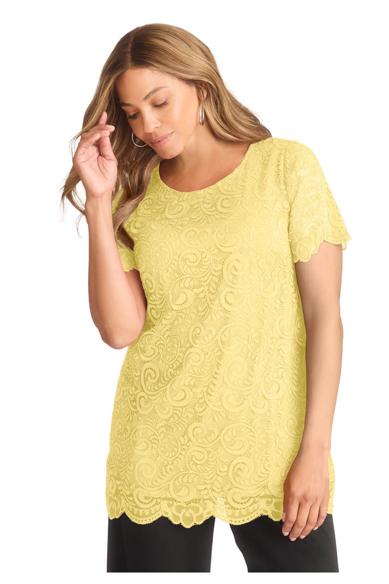 Stretch Lace Tunic, Main, color, BUTTER