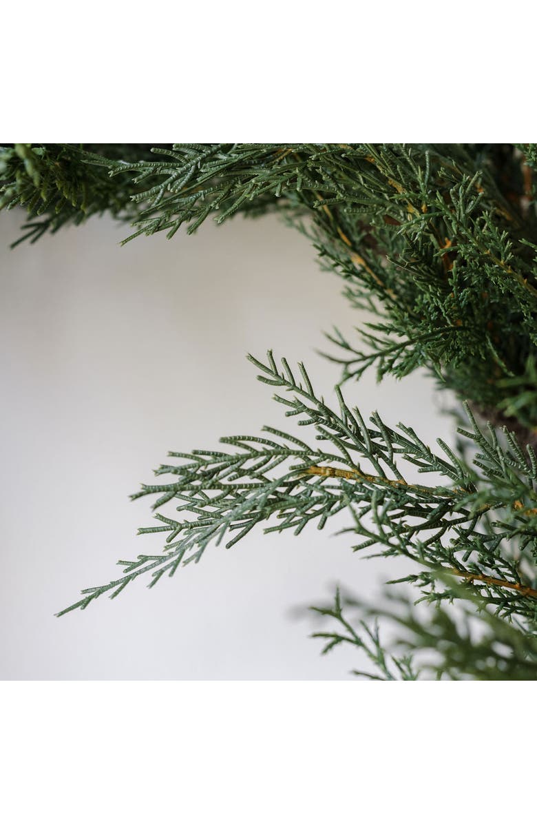 CG Hunter 30" Faux Evergreen Cedar Wreath, Alternate, color, Green