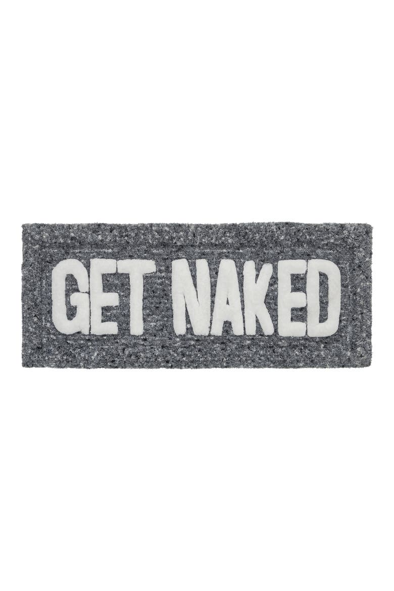 Get Naked Statement Bath Rug, Main, color, CHARCOAL