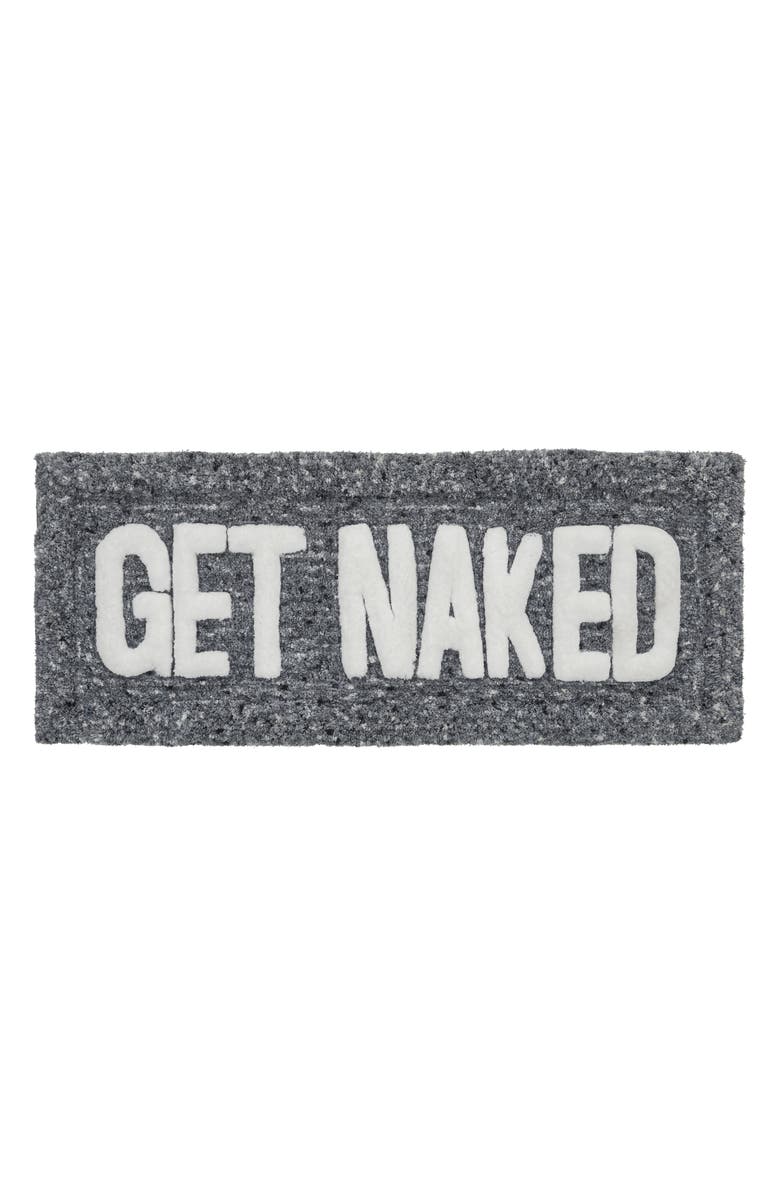VCNY HOME Get Naked Statement Bath Rug, Main, color, Charcoal