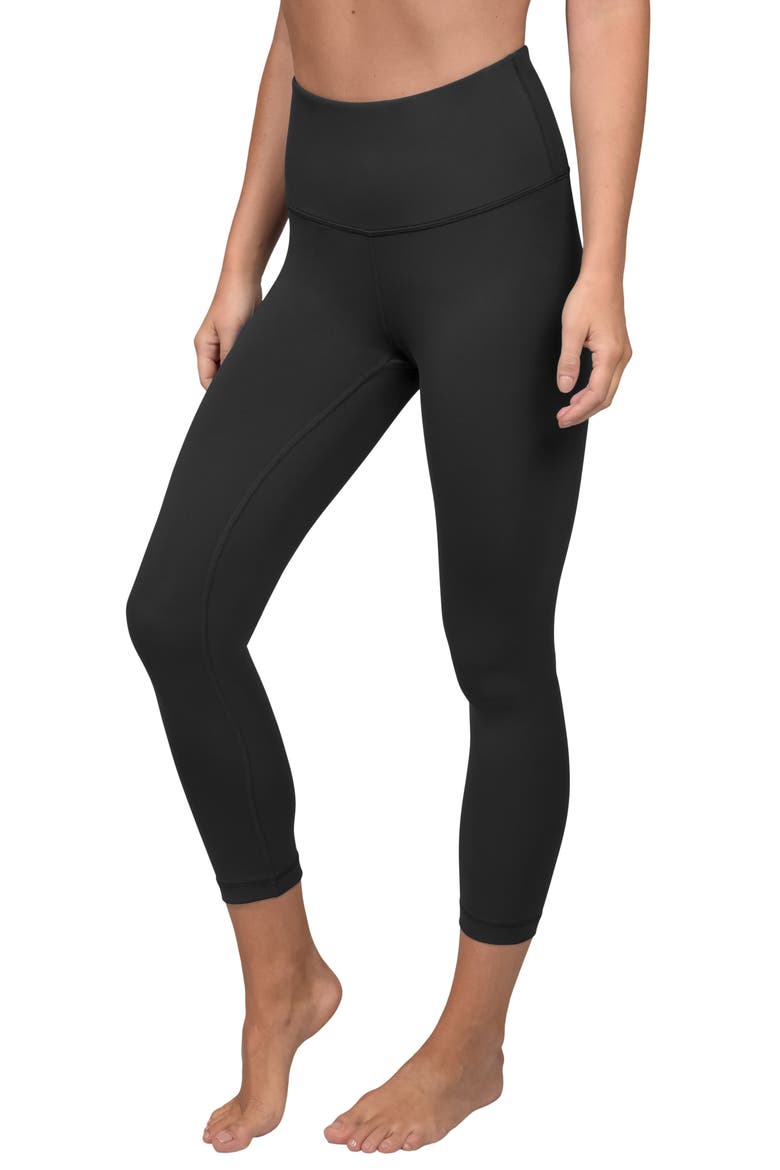 Missy Interlink High Waist Capri Leggings, Main, color, BLACK