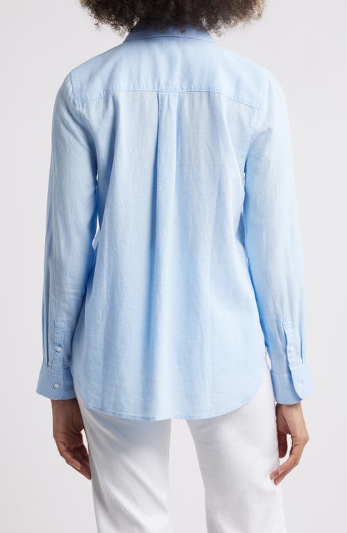 CASLONR CASLON(R) LINEN BLEND BUTTON-UP SHIRT