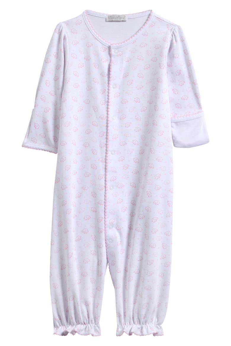Ele-Fun Print Convertible Pima Cotton Gown, Alternate, color, PINK