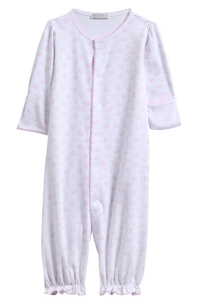 Kissy Kissy Ele-Fun Print Convertible Pima Cotton Gown, Alternate, color, Pink