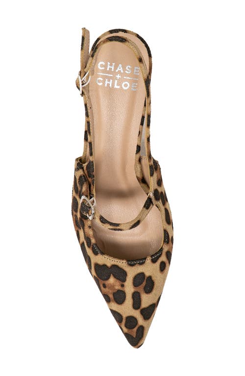 Chase & Chloe Chase And Chloe Arima Slingback Pump In Animal Print