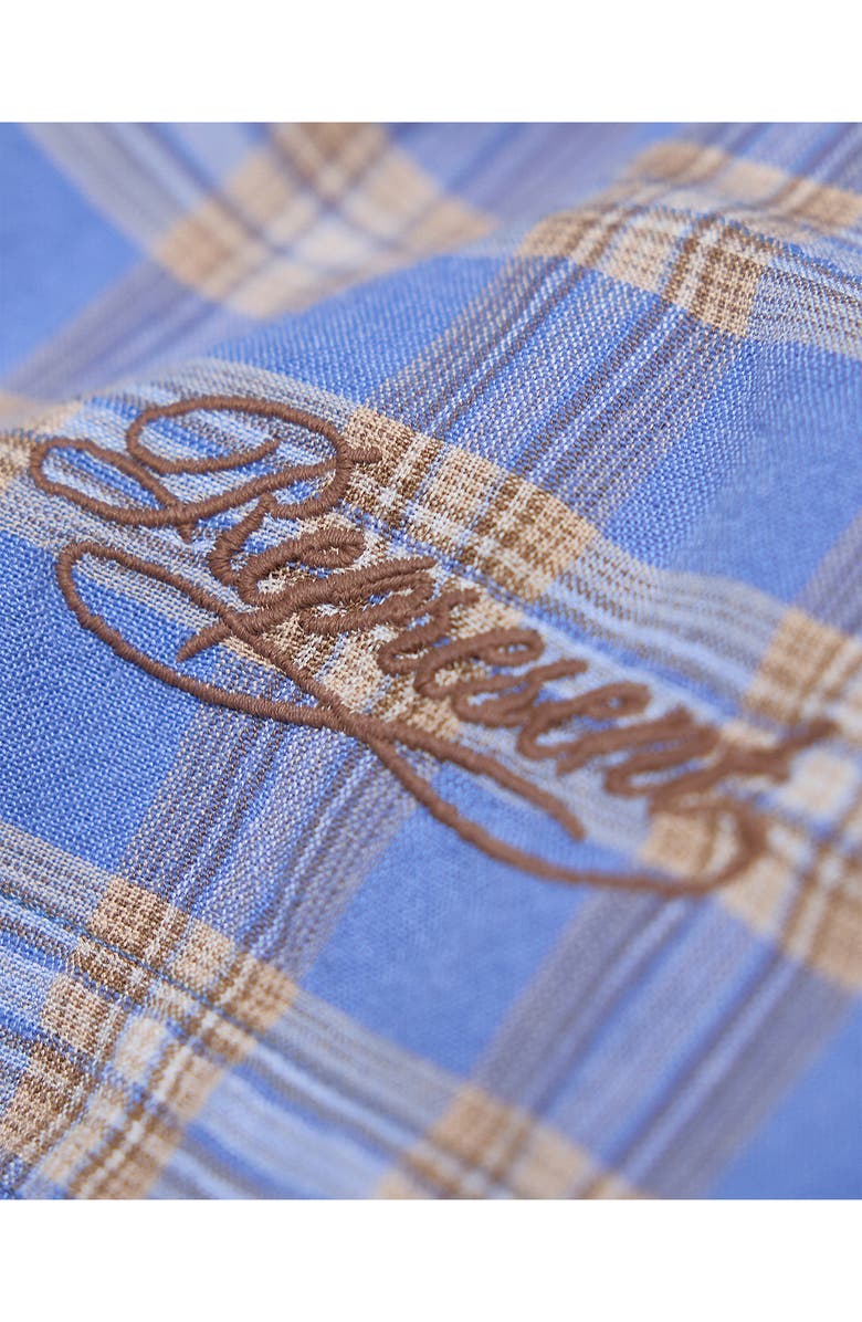 Represent Santa Monica Flannel Button-Front Shirt, Alternate, color, Drift Blue