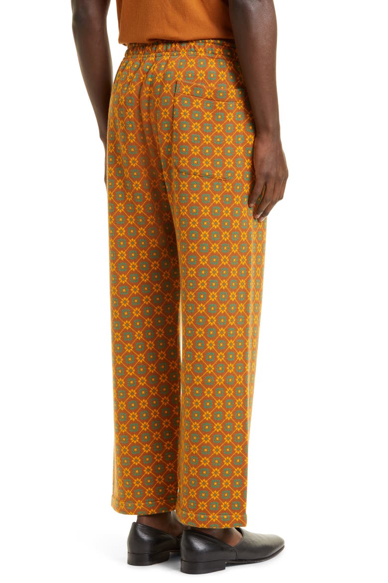 Floral Jacquard Sweatpants, Alternate, color, BROWN MULTI