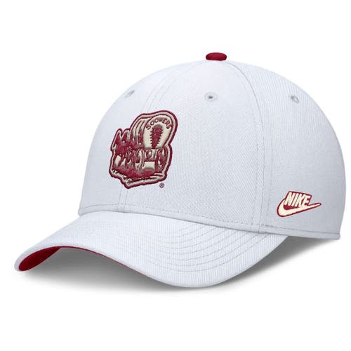 Nike White Oklahoma Sooners Legacy Rise Performance Flex Hat