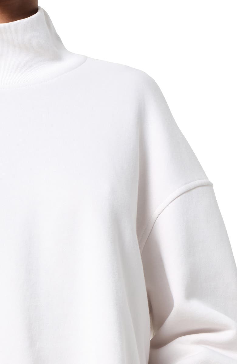 AGOLDE Isra Mock Neck Fleece Cotton Pullover, Alternate, color, Wired