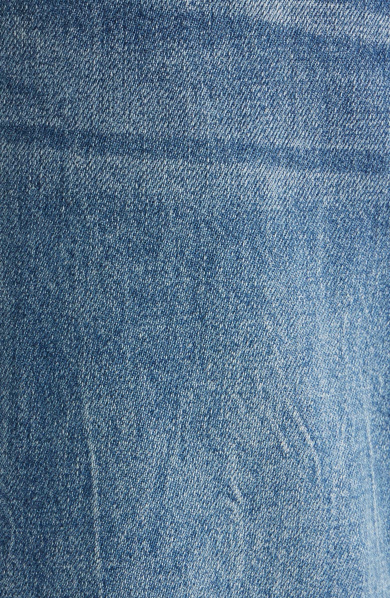 Wit & Wisdom Flower Appliqué High Waist Wide Leg Jeans, Alternate, color, Mid Blue Artisanal