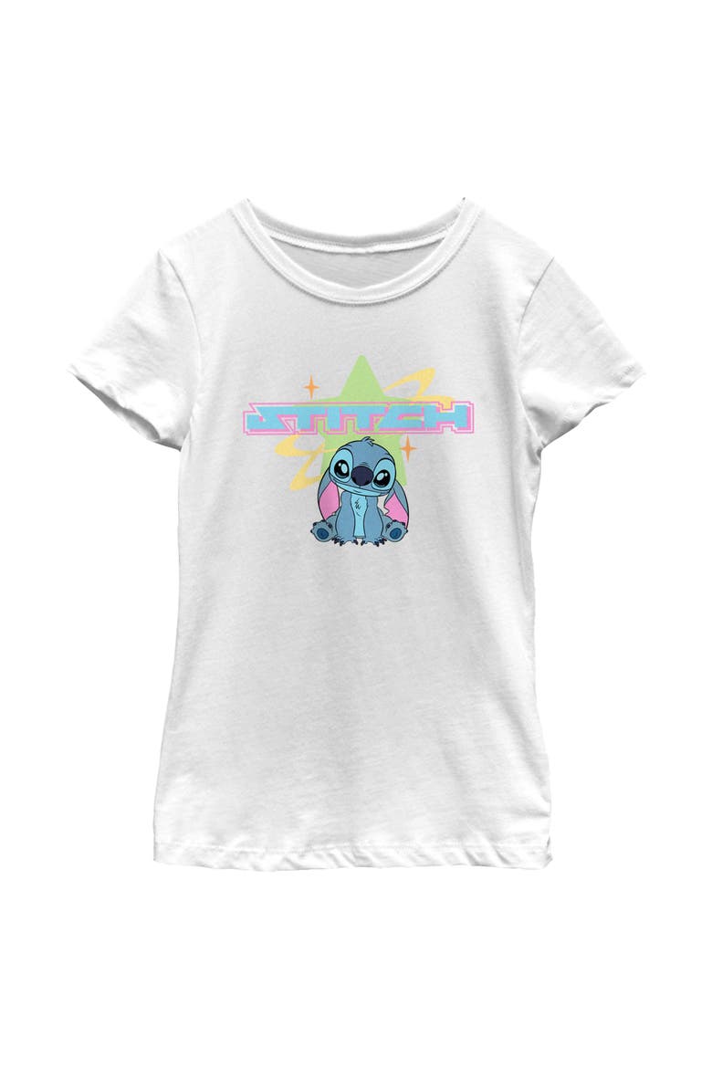 Girl's Lilo & Stitch Futuristic Star Alien  Graphic T-Shirt, Main, color, White