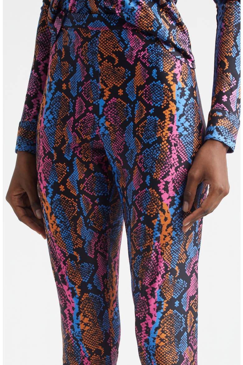 Python Print Leggings, Alternate, color, SKY PINK SAPPHIRE AUTUMN SPICE