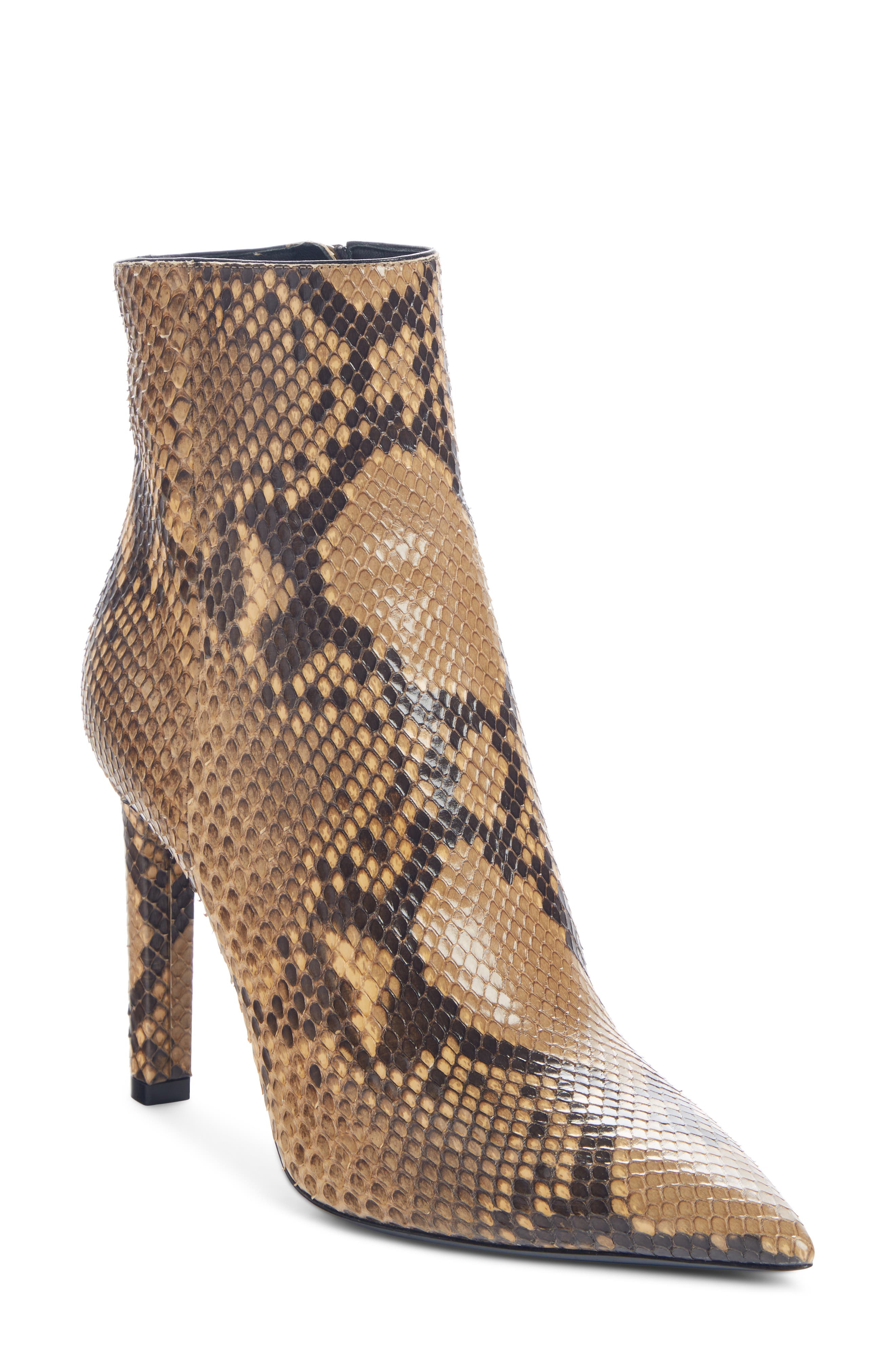 Saint Laurent Kate Genuine Python Bootie, Main, color, 