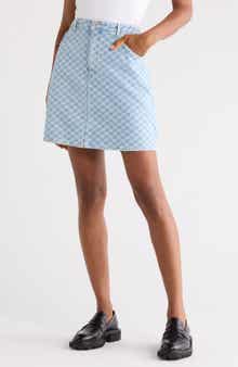BOSS Gami Check Denim Skirt