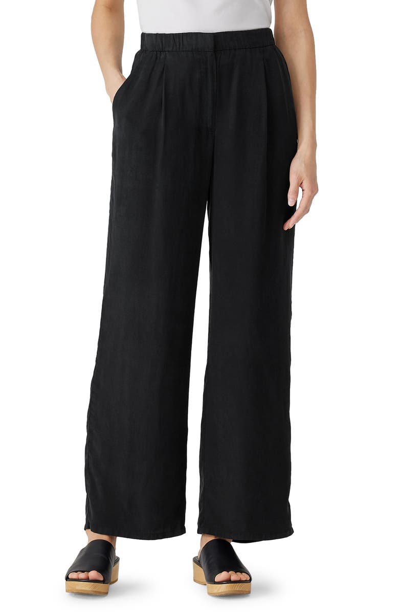 Eileen Fisher Pleated Wide Leg Pants, Main, color, 
