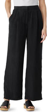 Eileen Fisher Pleated Wide Leg Pants