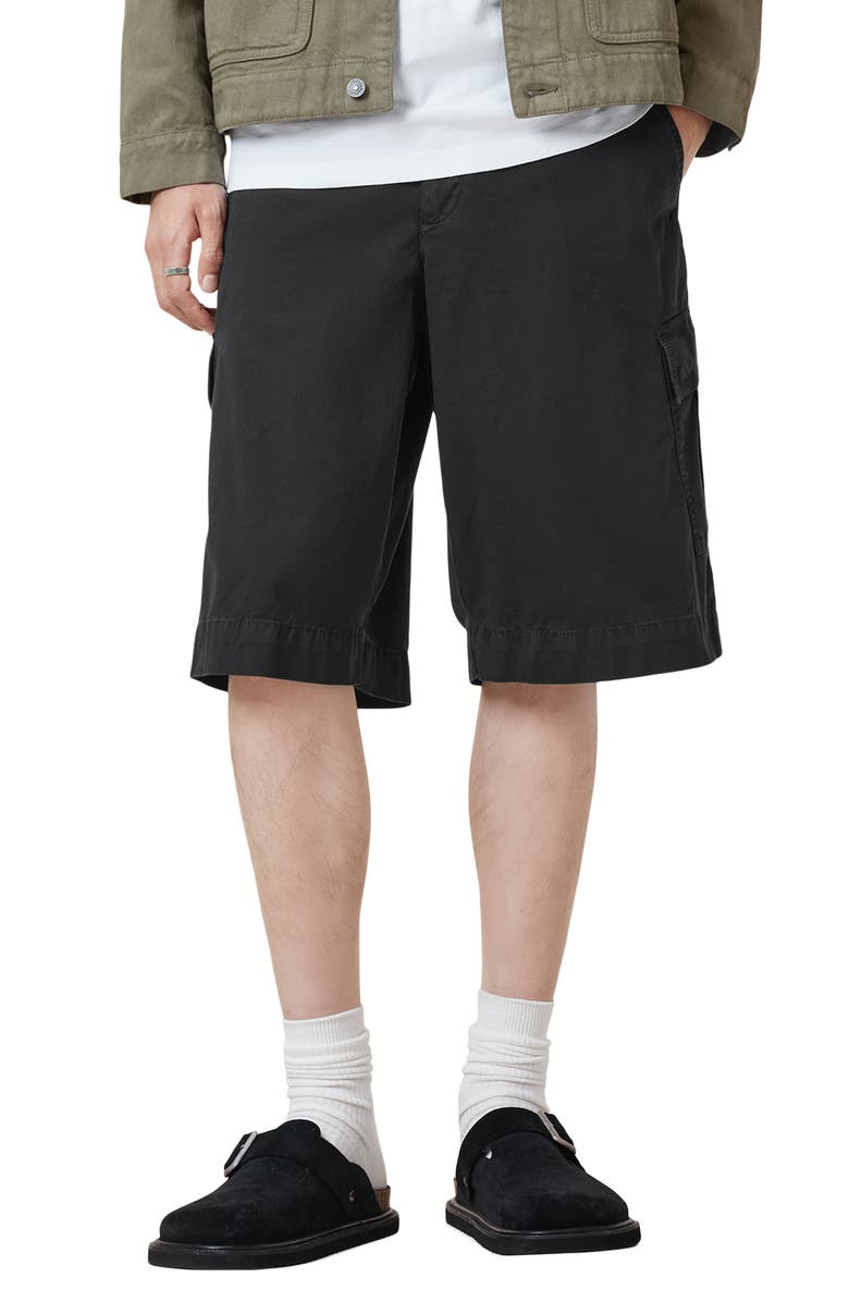 AllSaints Flynn Stretch Cotton Cargo Shorts, Main, color, 