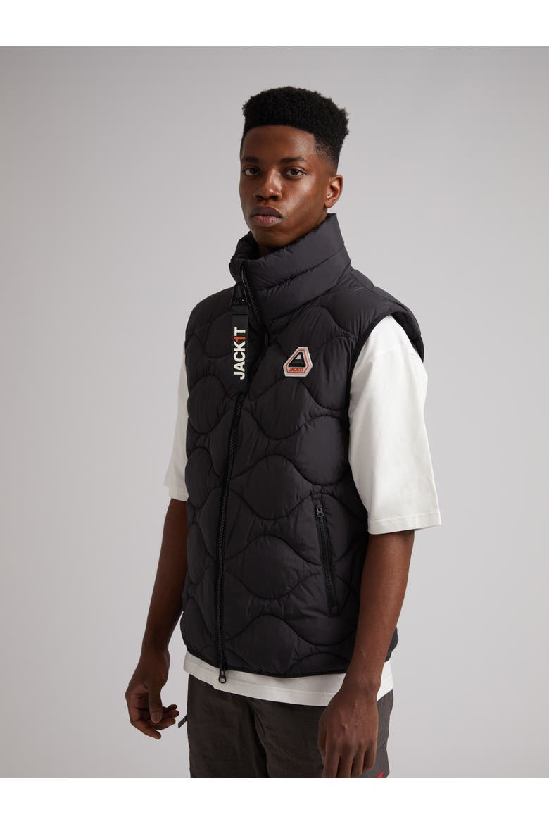 Orb1T High Neck Gilet, Alternate, color, BLACK