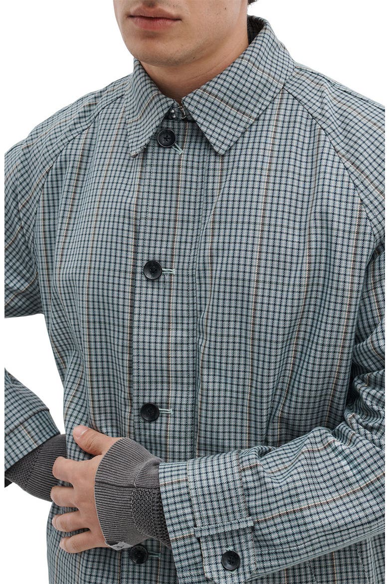 Devin Water Resistant Check Trench Coat, Alternate, color, PATAK