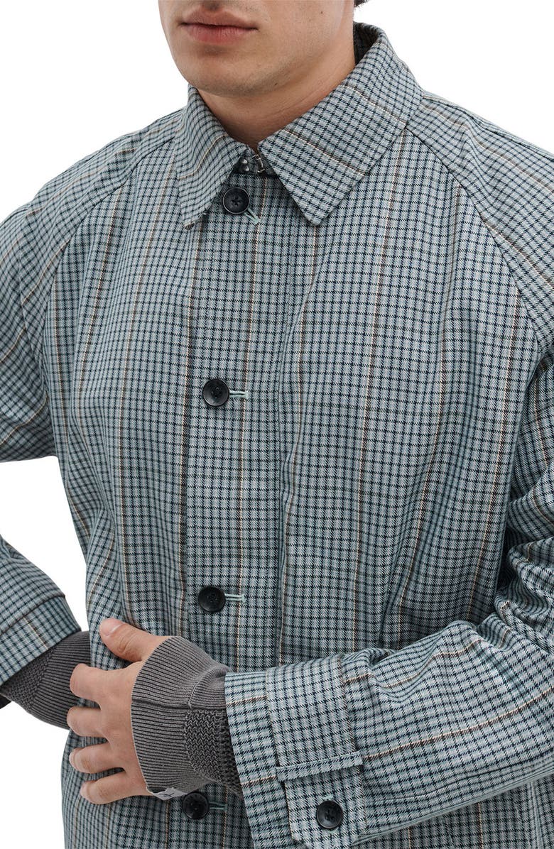 rag & bone Devin Water Resistant Check Trench Coat, Alternate, color, Patak