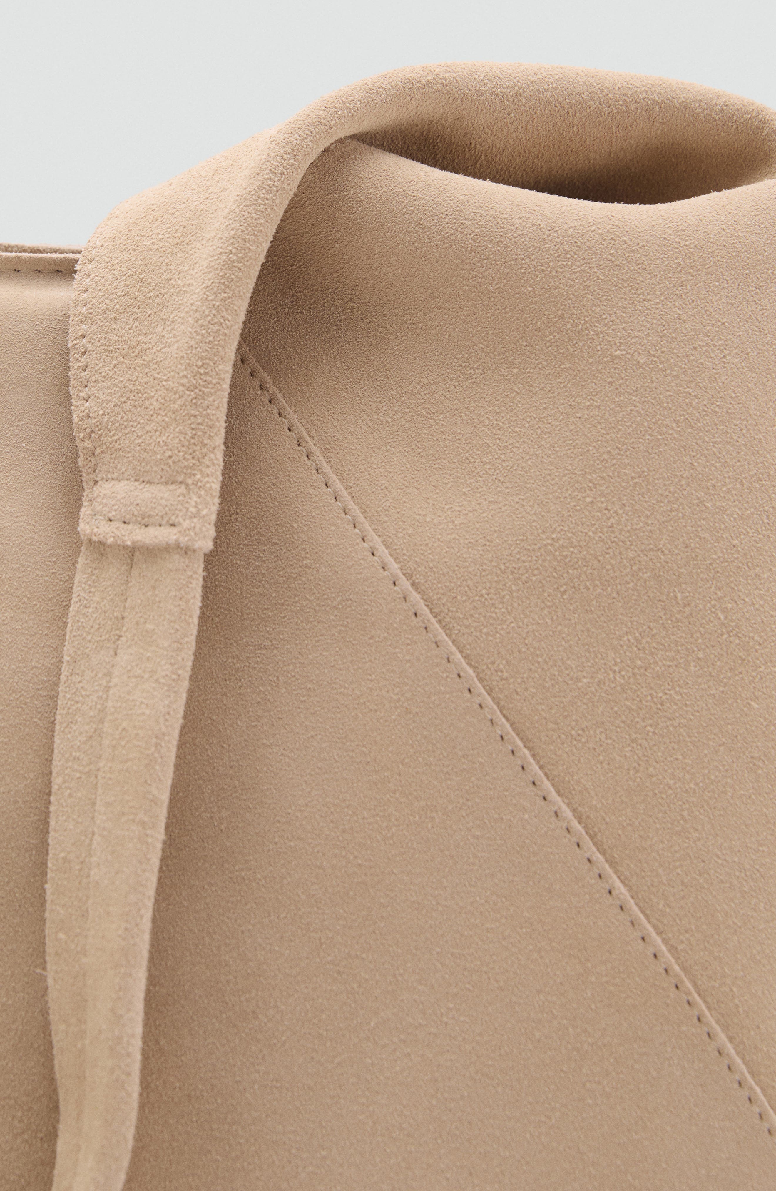 MANGO Suede Shoulder Bag, Alternate, color, Sand