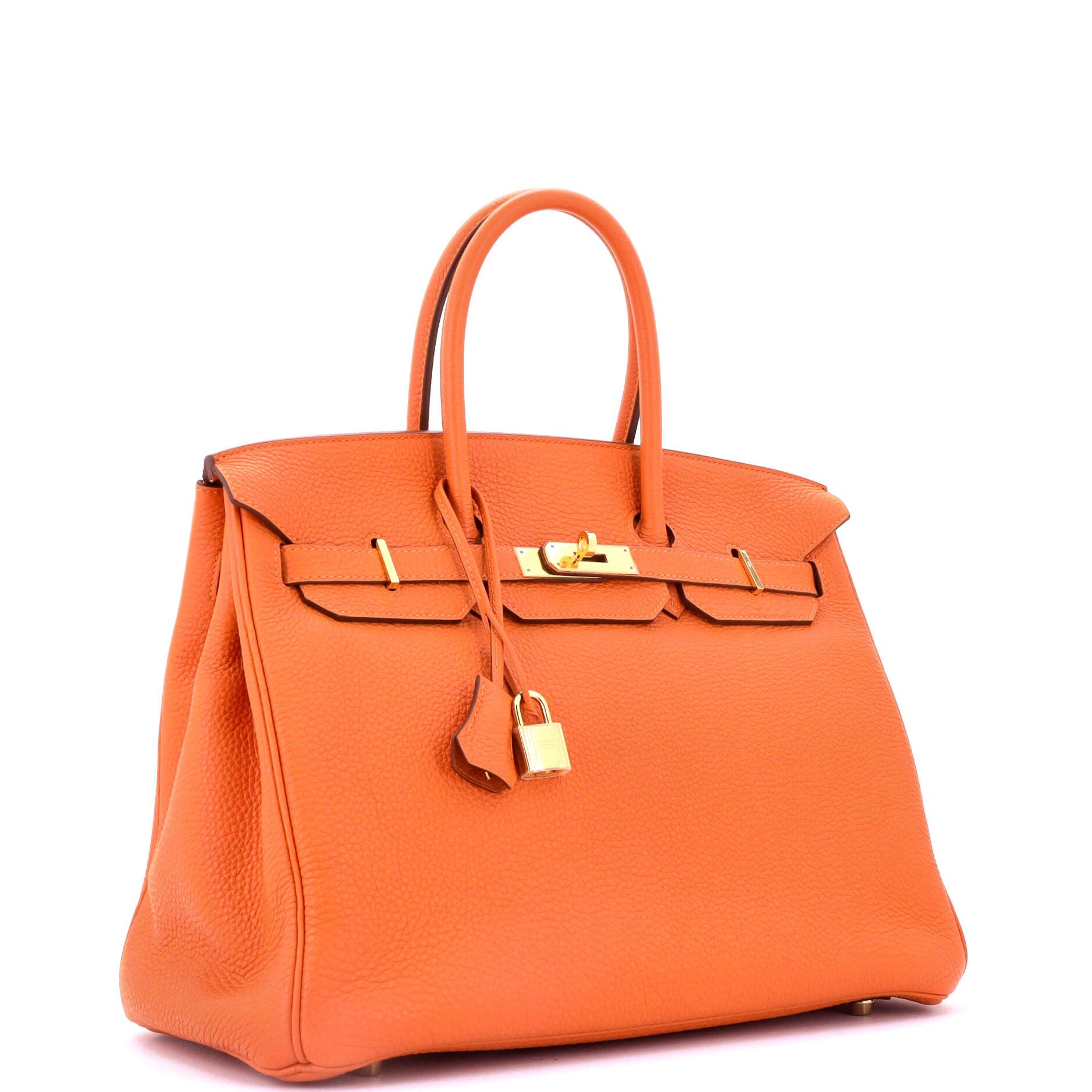 Pre-Owned Hermes Birkin Handbag Orange Togo with Gold Hardware 35, Alternate, color, 