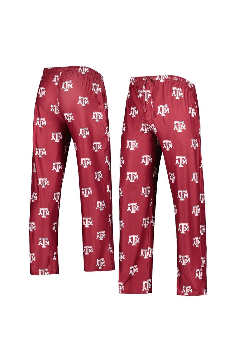 CONCEPTS SPORT Men's Concepts Sport Maroon Texas A&M Aggies Logo Flagship Allover Print Pants, Main, color, 