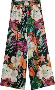 Desigual Tropical Print Wide Leg Trousers