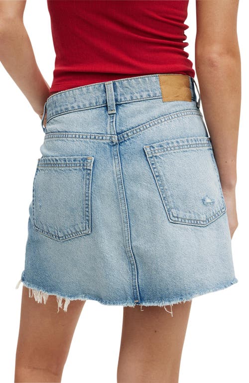 Cotton On Original Denim Mini Skirt In Saltwater Blue Worn