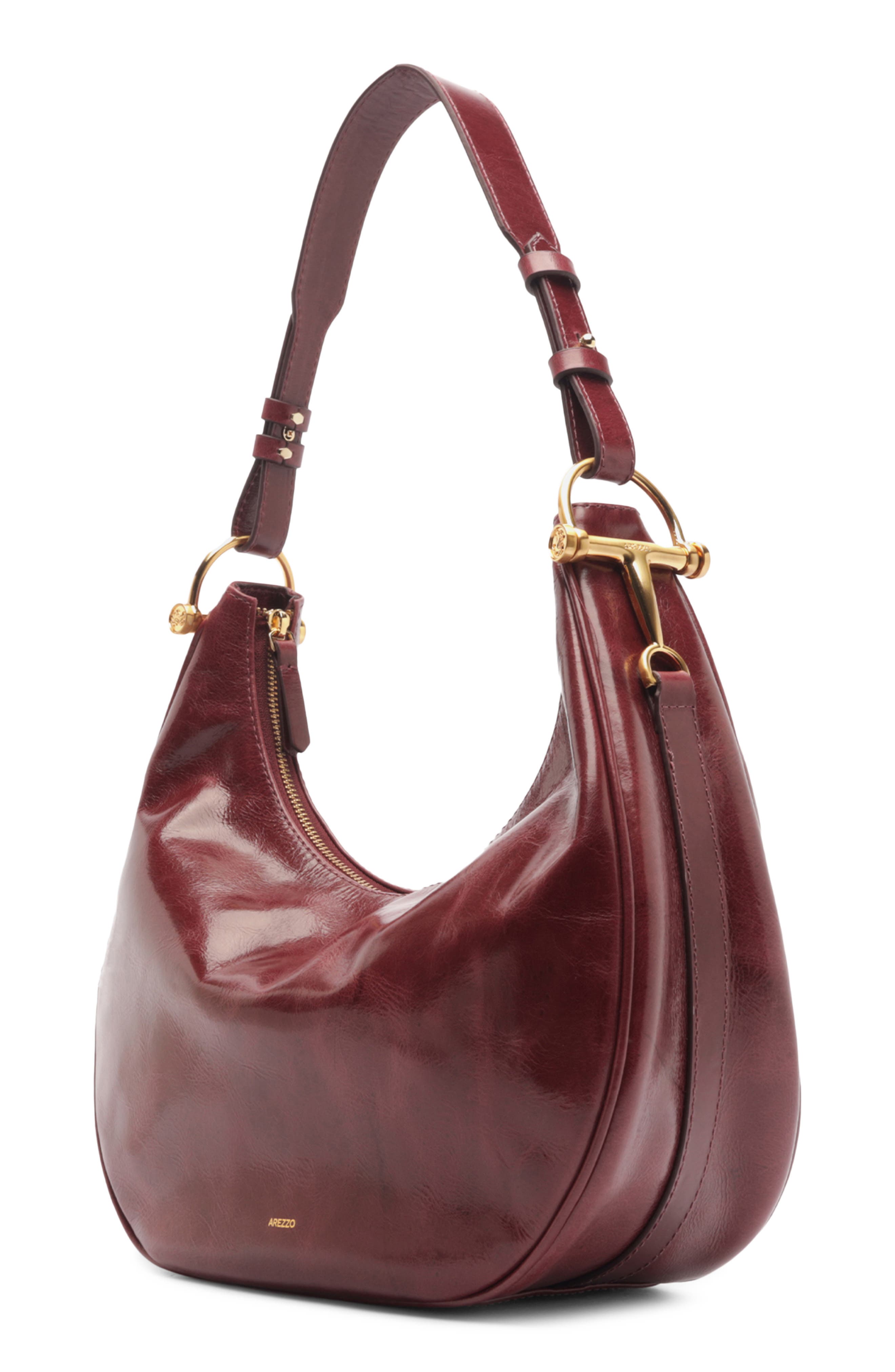 Cora Large Leather Hobo, Alternate, color, FRESH RUBY