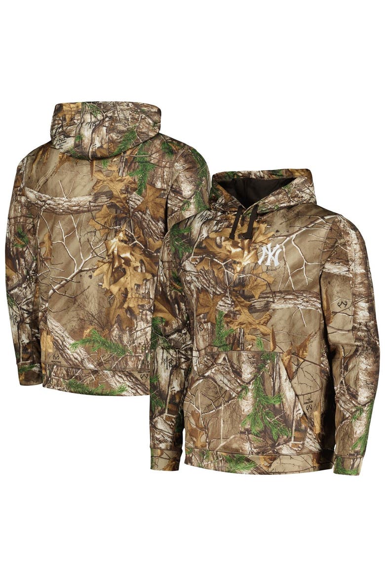 Men's Dunbrooke Camo New York Yankees Champion Realtree Pullover Hoodie, Main, color, Camo
