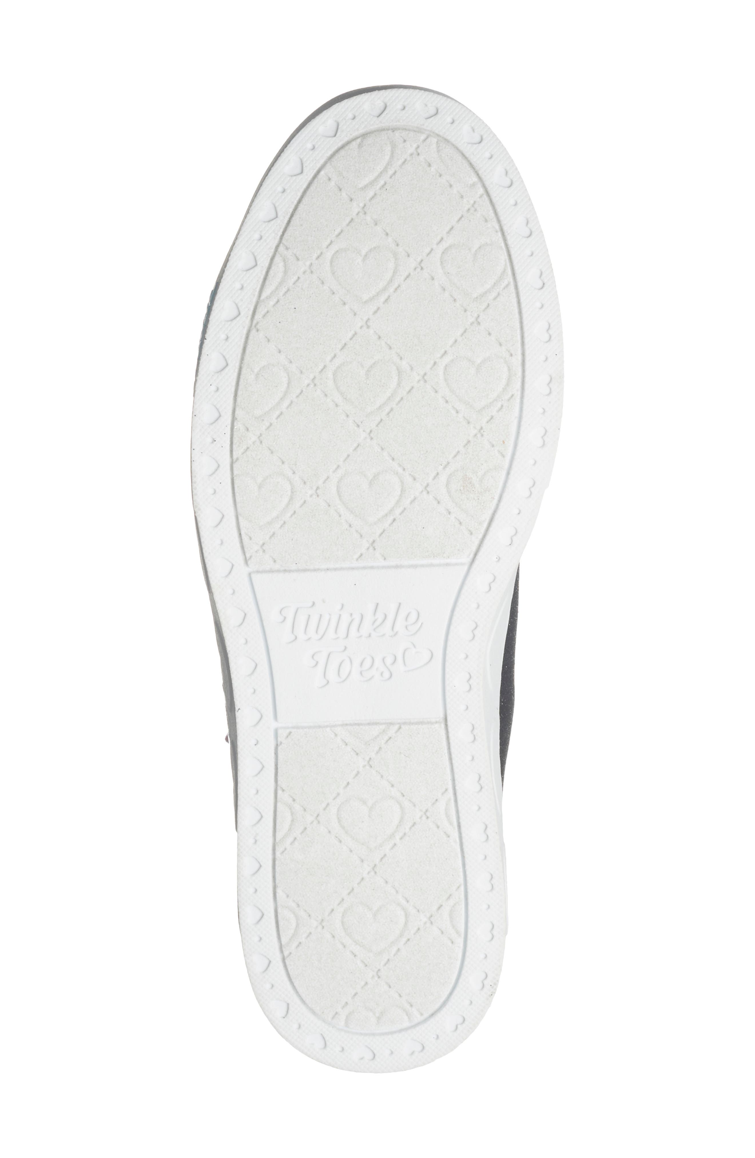 SKECHERS Kids' Twinkle Toes<sup>®</sup>: Heart Steps Heart Glow High Top Sneaker, Alternate, color, Black Multi