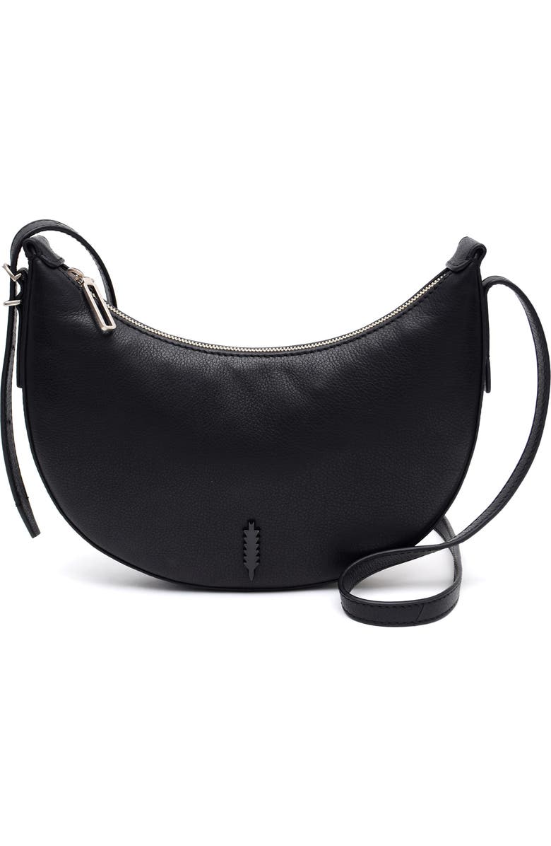 Thacker Silas Leather Crossbody Bag, Main, color, Black