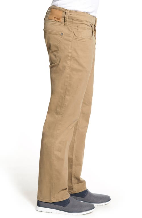 Mavi Jeans Zach Straight Leg Twill Pants In Brown
