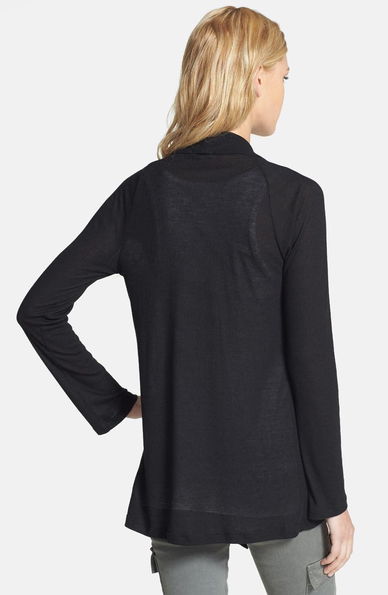 Splendid Ribbed Waterfall Cardigan, Alternate, color, 