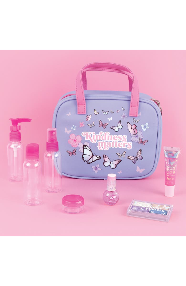 Three Cheers For Girls 3C4G Butterfly Away Travel & Cosmetic Set Allinone, Alternate, color, Multicolored