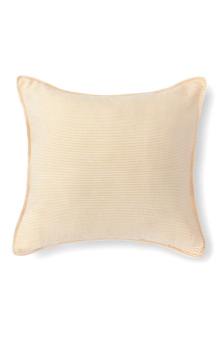 Set of 2 Stripe Cotton Seersucker Shams, Alternate, color, YELLOW