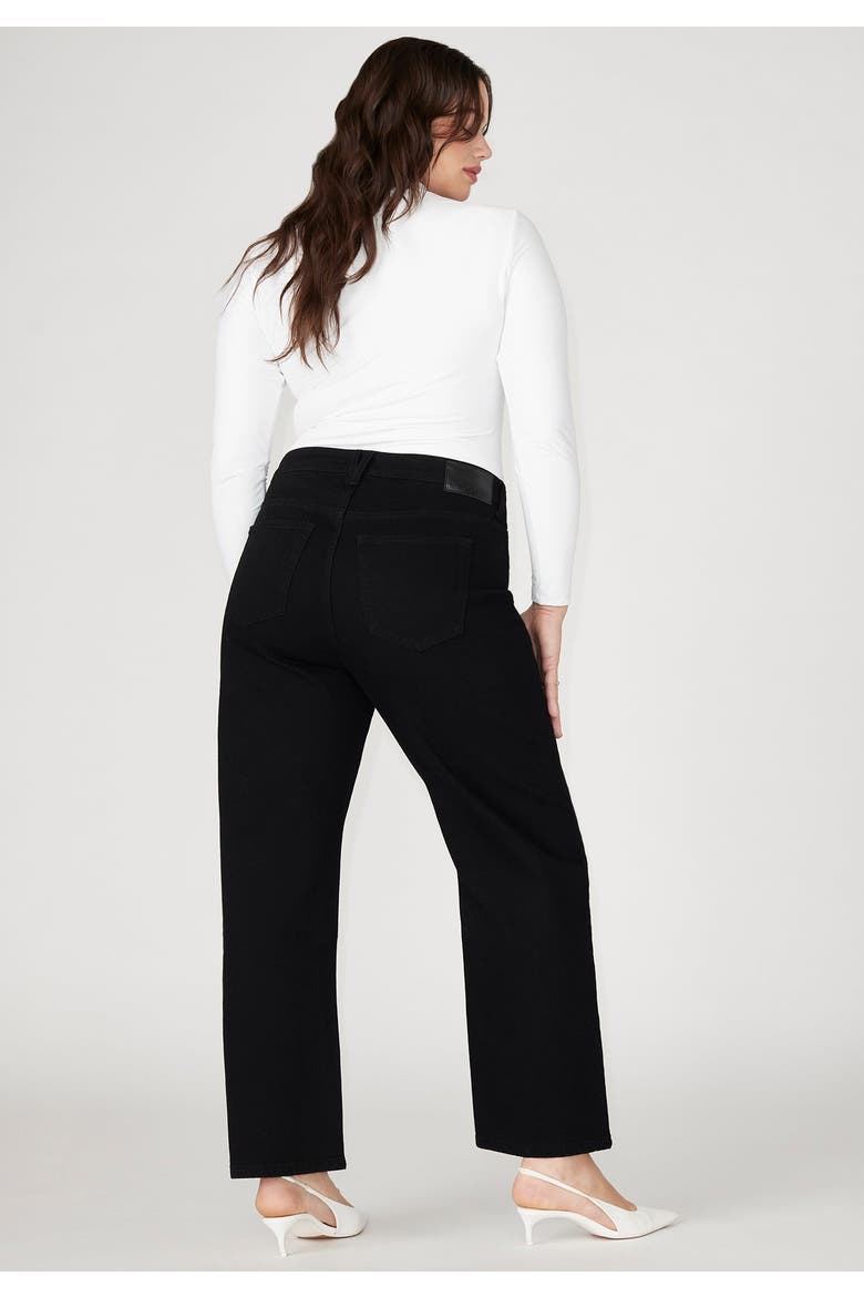 The Naomi Comfort Stretch Straight Leg Jean, Alternate, color, BLACK RINSE