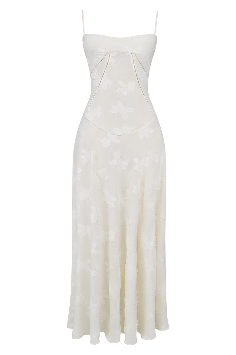 Seren Blush Sheer Lace-Up Back Gown, Alternate, color, VINTAGE CREAM