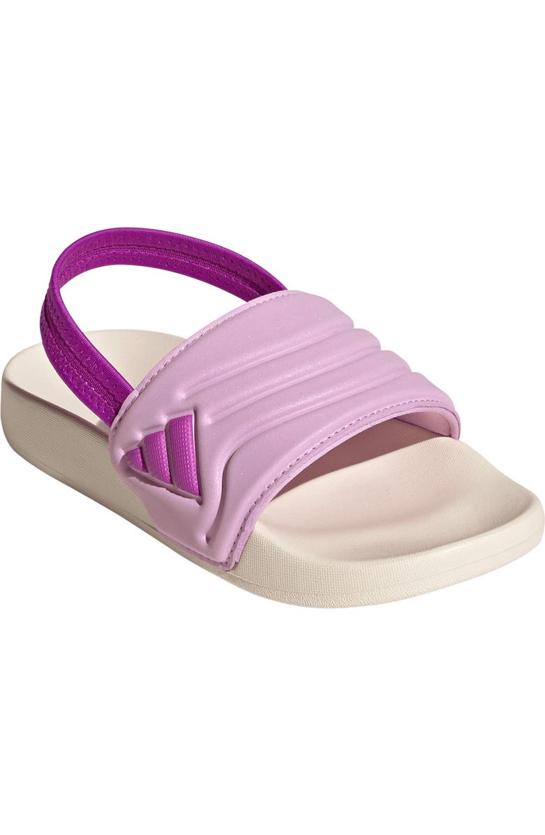 adidas Kids' Adilette Estrap 2.0 Slide Sandal, Main, color, Off White/ Purple/ Lilac