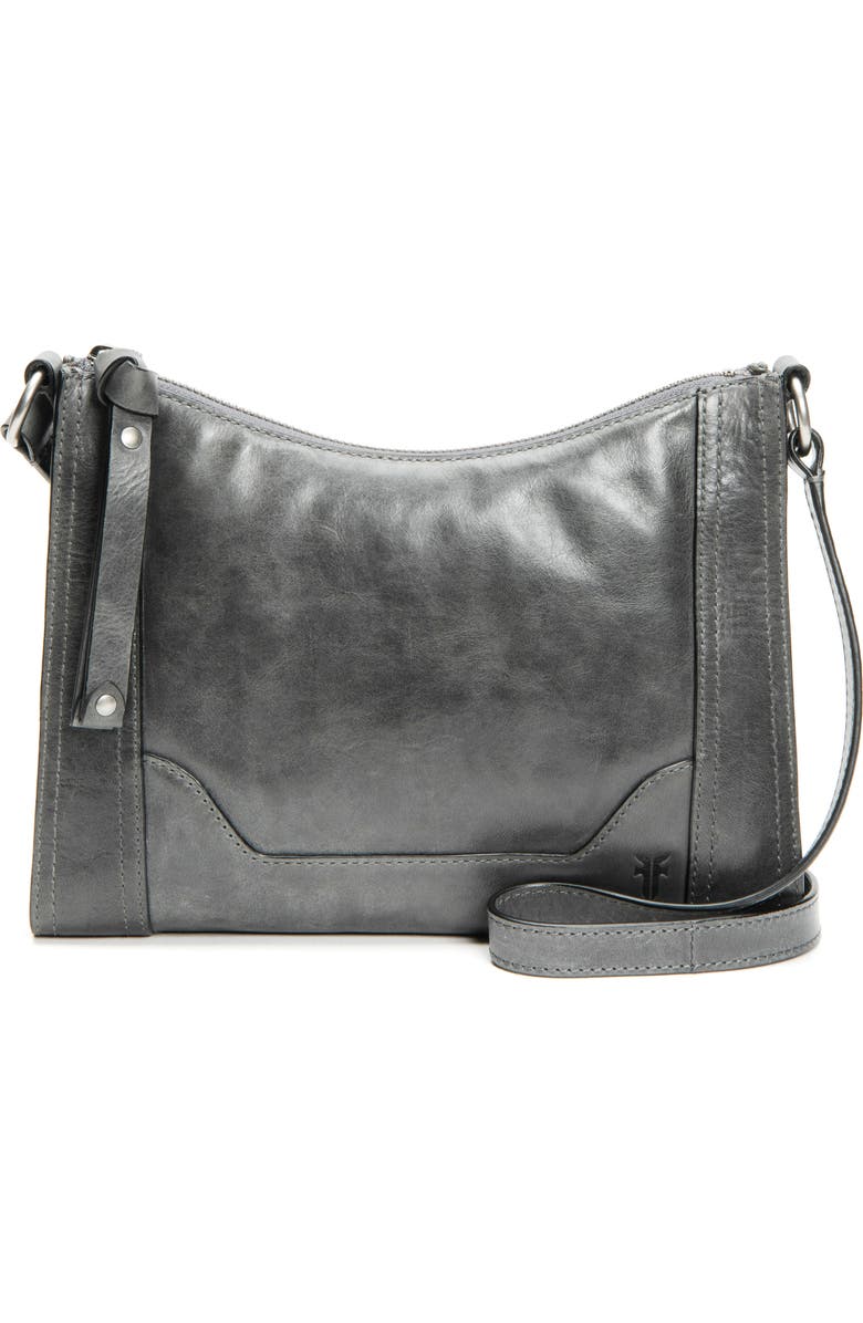Frye Melissa Leather Crossbody Bag, Main, color, Carbon