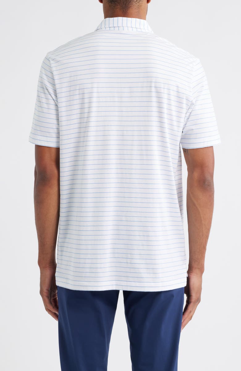 Peter Millar Crown Comfort Rover Stripe Pima Cotton Polo, Alternate, color, Evening Tide