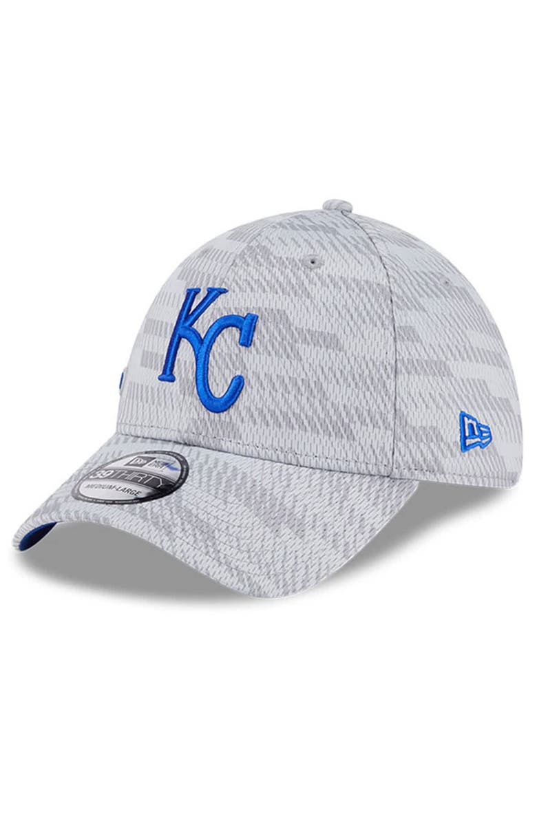 New Era Men's New Era Gray Kansas City Royals 2025 MLB Clubhouse 39THIRTY Flex Hat, Alternate, color,