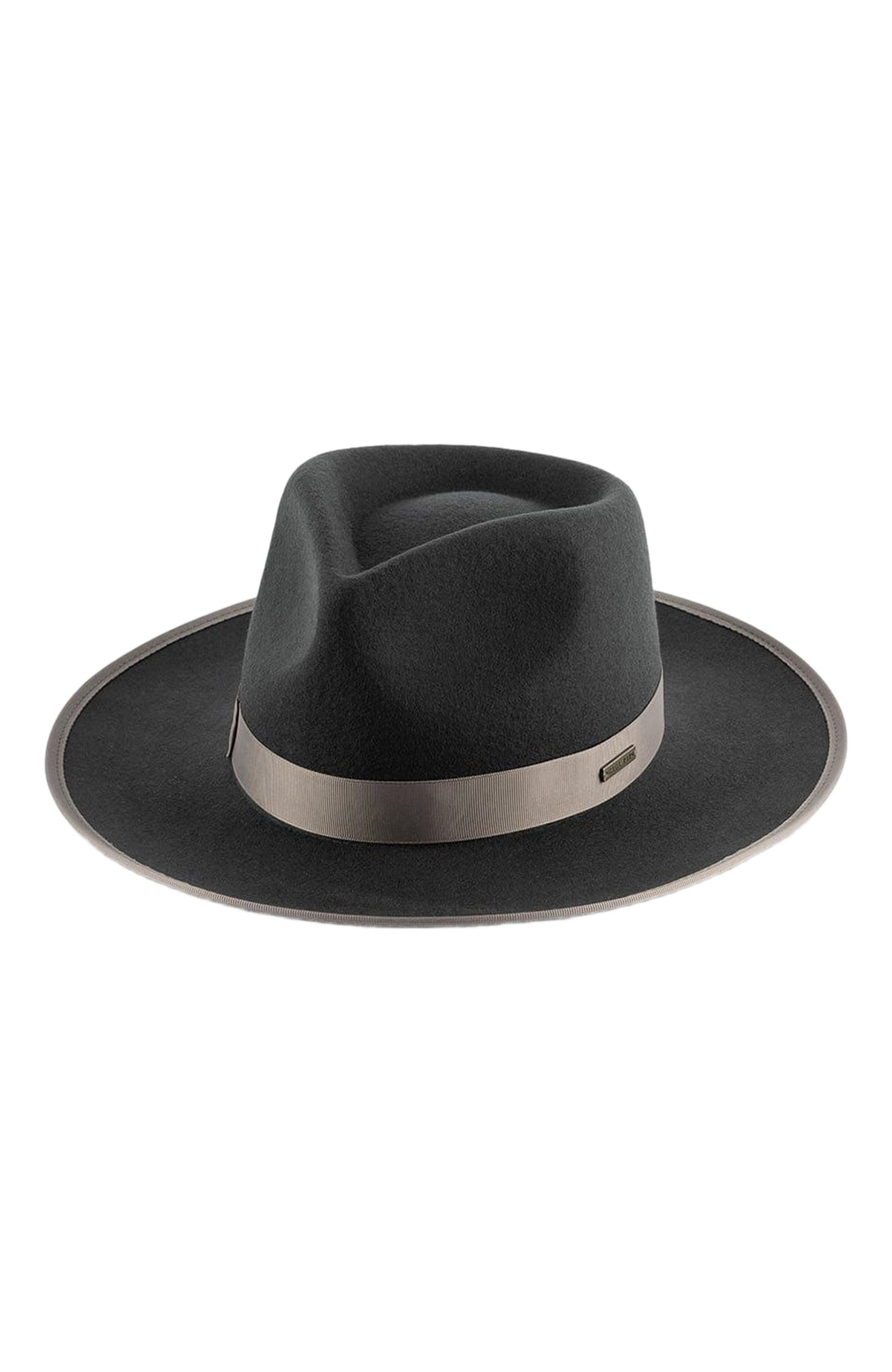 Gigi Pip Monroe Rancher Wool Fedora Hat in Dark Grey 